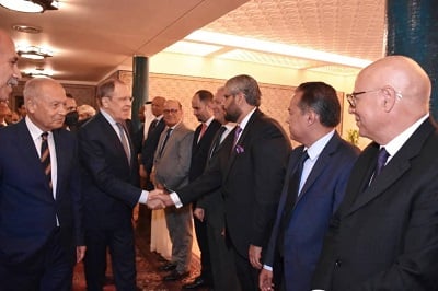 Libya's representative to Arab League participates in Cairo meeting with Russian FM Sergey Lavrov