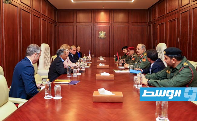 Marshal Haftar receives U.S. Assistant Secretary of State for Near Eastern Affairs Barbara Leaf in Benghazi