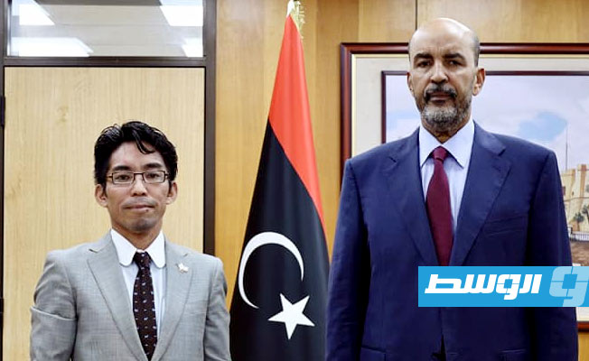 Japanese ambassador announces imminent resumption of work at Tripoli embassy, discusses Derna reconstruction with al-Kouni