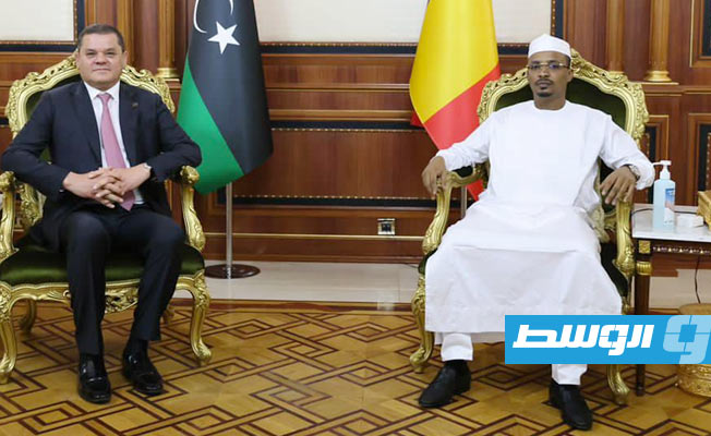 الدبيبة يبحث مع رئيس المجلس العسكري التشادي تعزيز التعاون الأمني وتأمين الحدود