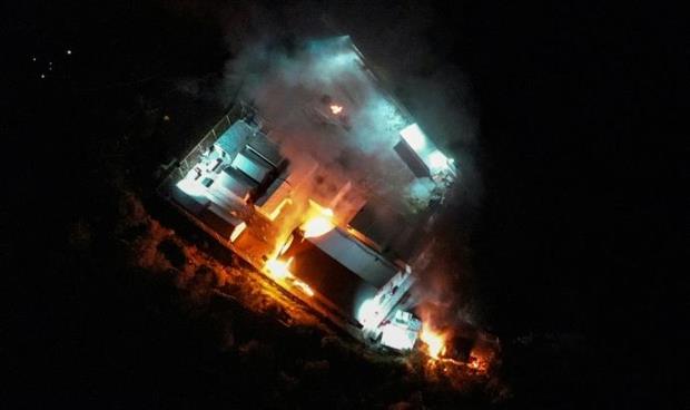 إضرام النار في مركز سابق لإيواء المهاجرين في جزيرة ليسبوس اليونانية