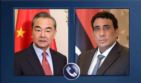 Menfi calls for Chinese cooperation in Libya's reconstruction during call with Foreign Minister Wang Yi