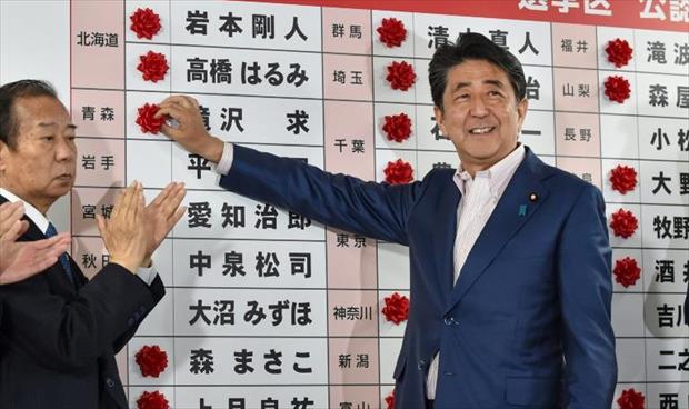 شينزو آبي يعلن فوز ائتلافه الحاكم في انتخابات مجلس الشيوخ الياباني