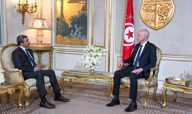 الرئيس التونسي يبحث مع بن زايد سبل تنفيذ مخرجات مؤتمر برلين