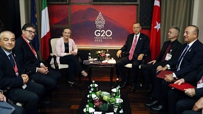 Meloni and Erdogan agree to work together to solve the Libyan and migration crises