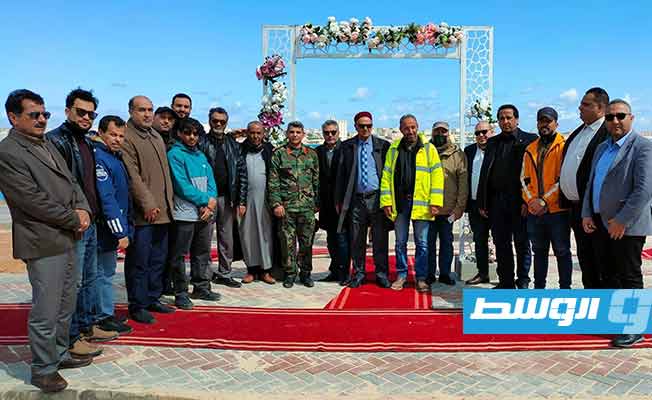 افتتاح طريق جديد في بلدية طبرق بطول 1300 متر