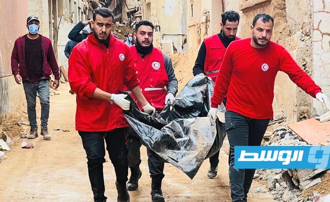 Red Crescent recovers decomposing body in Derna, say likely a victim of September floods in the city