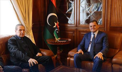 Dabaiba reiterates Libya's firm support for Palestine during meeting with Palestinian Deputy PM Nabil Abu Rudeineh in Tripoli
