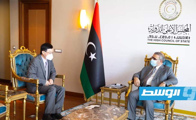 Al-Mishri meets with Chinese Ambassador, discuss elections and return of embassy to Tripoli