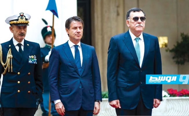 Italian PM Conte receives Fayez Al-Sarraj in Rome