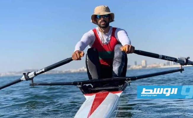 بطل التجديف الليبي حسين قنبور يتأهل لأولمبياد طوكيو