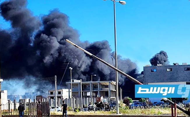 حريق قرب مصفاة النفط في بانياس بسورية