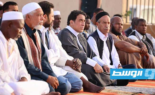Menfi attends Eid al-Adha prayers in Tawergha