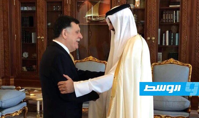 Fayez Al-Sarraj meets with the Emir of Qatar, stresses political solution to the crisis in Libya