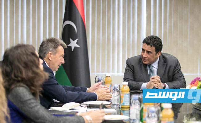 المنفي لرئيس «الصليب الأحمر»: «الرئاسي» سيركز على ملف المهجرين داخل ليبيا وخارجها