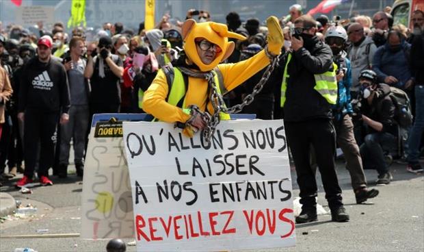 رغم تراجع التعبئة..«السترات الصفر» ينزلون مجددا إلى شوارع فرنسا