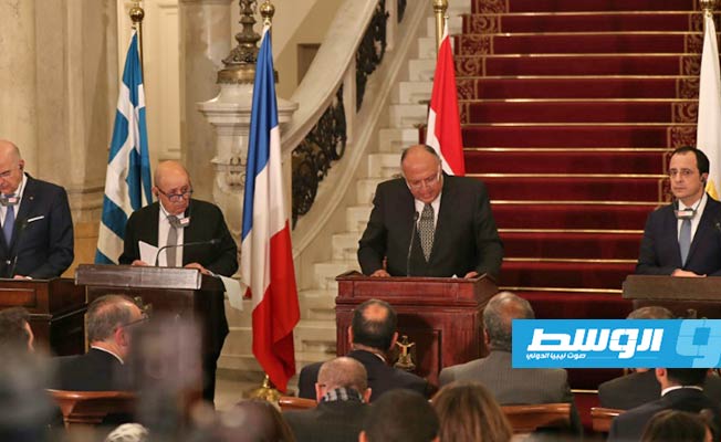 وزراء خارجية فرنسا واليونان وقبرص ومصر يدعمون مؤتمر برلين «لتسوية الأزمة الليبية»