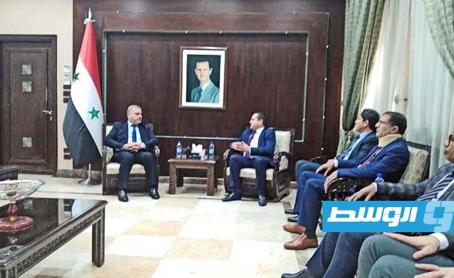 Hammad government delegation discusses reactivation of the Libyan-Syrian Higher Committee during visit to Damascus