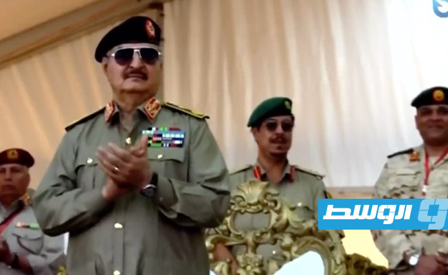 Marshal Haftar attends military parade in Sebha