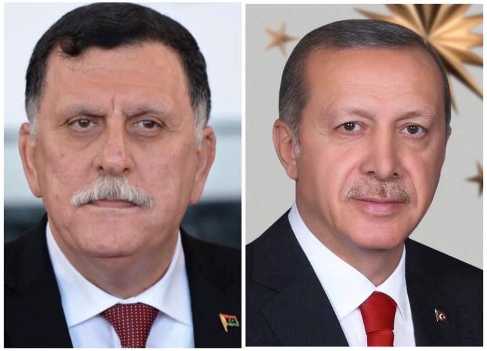 Erdogan to Al-Sarraj: Will use all of Turkey's capabilities to prevent the conspiracy against the Libyan people