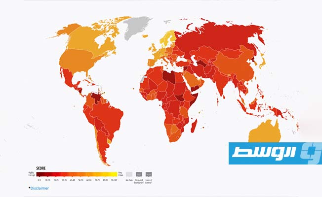 Libya ranks 170th out of 180 countries on the 2023 Corruption Perceptions Index