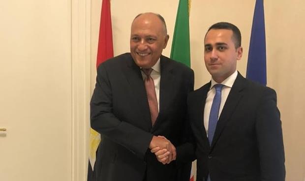 دي مايو يطلع وزير الخارجية المصري على نتائج زيارته إلى ليبيا