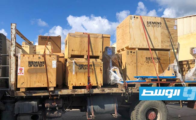 Spare parts for North Benghazi station arrive at GECOL distribution center in Tripoli