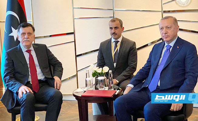 لقاء تشاوري بين السراج وإردوغان قبيل انطلاق مؤتمر ليبيا في برلين