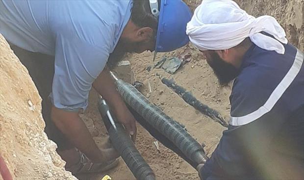 صيانة خط كهرباء الظهرة في طرابلس