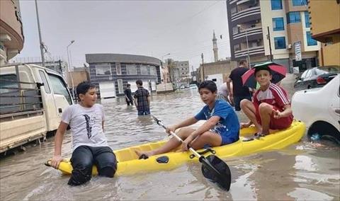 Heavy rains flood Misrata streets