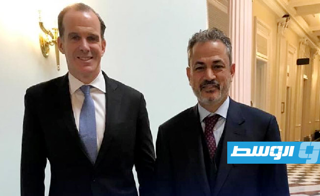 NOC Chairman Bengdara meets with White House Coordinator for the Middle East and North Africa, Brett McGurk, in Washington