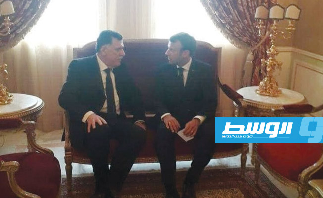 سفارة فرنسا في ليبيا: لقاء السراج وماكرون بحث الدعوة لاتفاق سياسي تحت إشراف أممي