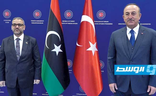 Al-Mishri and Cavusoglu say they have "identical vision" for resolving Libya crisis