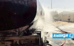 شركة البريقة تعلن حصيلة الخسائر جراء اشتعال شاحنة بنزين بمحطة وقود في بنغازي