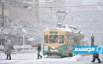 الثلوج تعرقل الحركة في عدد من المناطق اليابانية