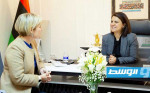المنقوش تستعرض مع السفيرة البريطانية تحديات العملية السياسية في ليبيا
