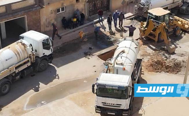 Maintenance completed on main sewage line in Sirte's city center