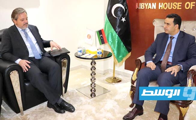 النويري يلتقي السفير البلجيكي لدى ليبيا في طرابلس