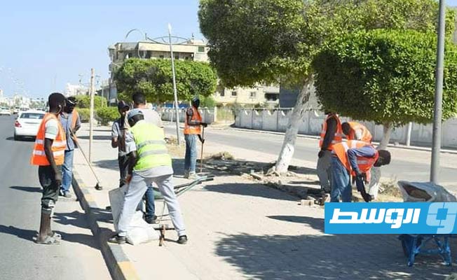 حملة نظافة واسعة للميادين والشوارع الرئيسية في سرت