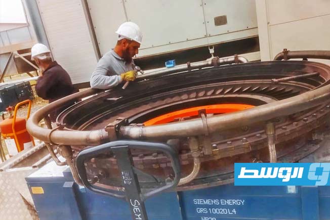 تواصل صيانة الوحدة الغازية الثالثة بمحطة الزهراء