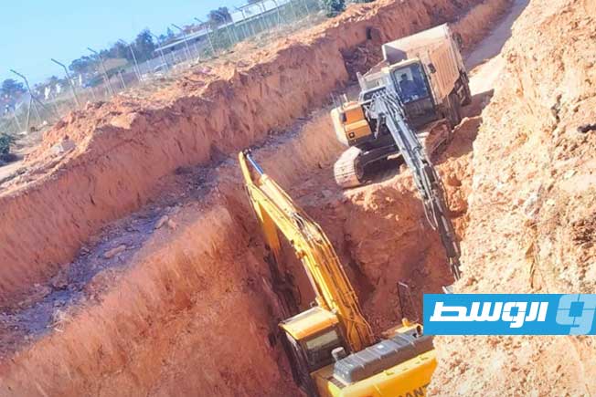Field work continues on the stormwater drainage line in the Bivi area of Tripoli