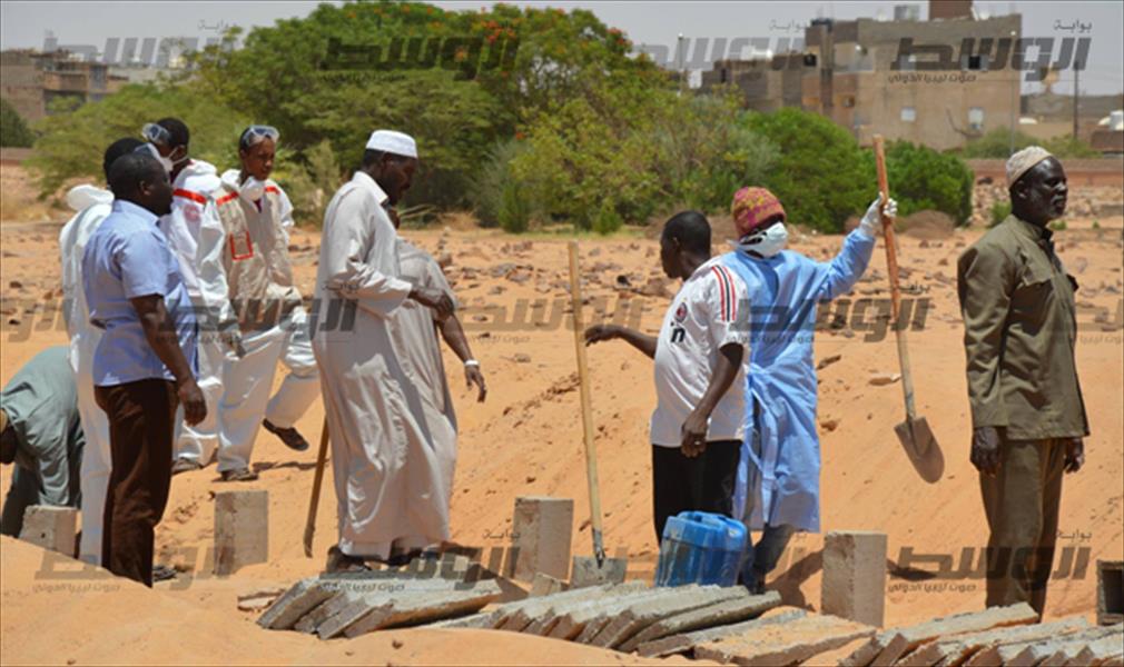 دفن 12 جثة بعد التعرف على هوياتها بمدينة سبها