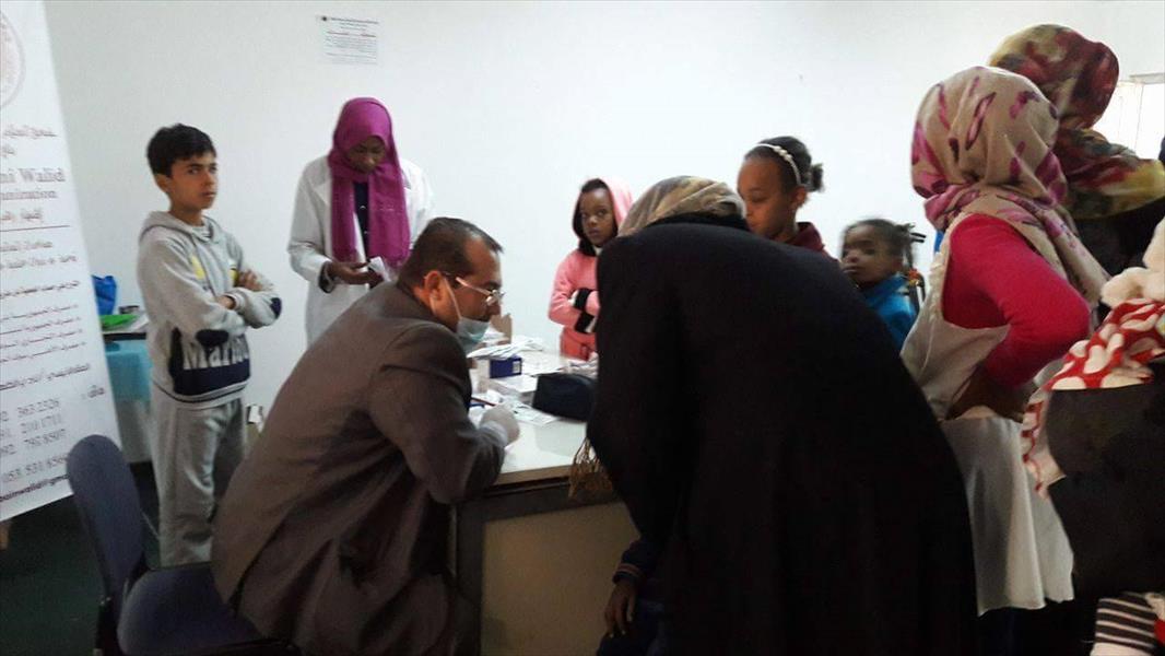 قافلة طبية متكاملة بمجمع لنازحي تاورغاء في بني وليد