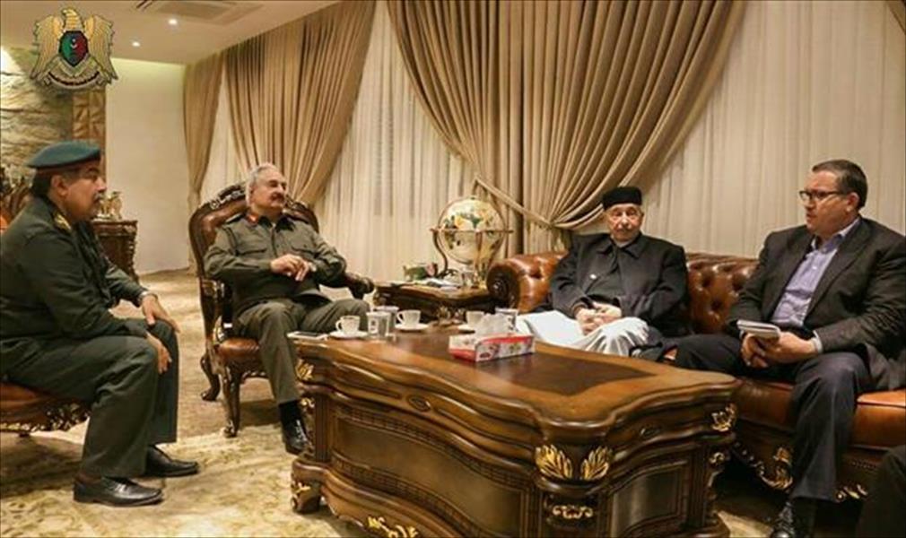 بمقر قيادة الجيش.. حفتر يلتقي عقيلة صالح والناظوري والحبري