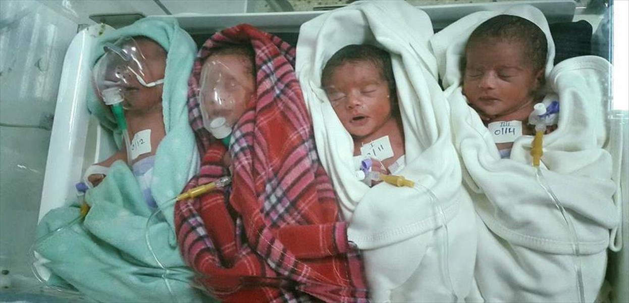 سيدة ليبية في درنة تنجب 4 توائم