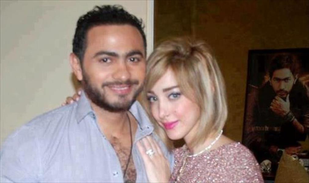 حقيقة طلاق تامر حسني وبسمة بوسيل