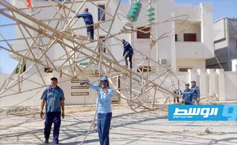 شركة الكهرباء: سرقة أسلاك خط الشرفة بطول 800 متر