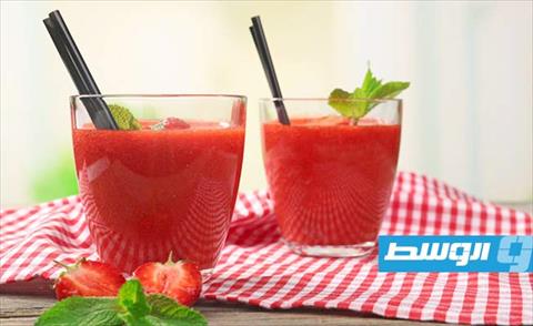 عصير فراولة بالليمون