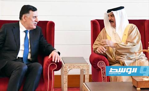 برقية تعزية من السراج إلى العاهل البحريني في وفاة رئيس الوزراء