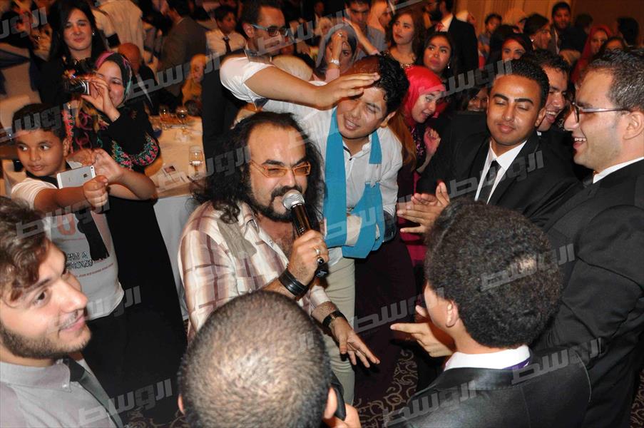 بالصور: أبو الليف وريهام حلمي في حفل تخريج دفعة هيكل